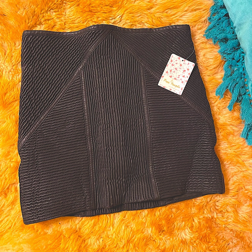NWT Free People Leather Mini